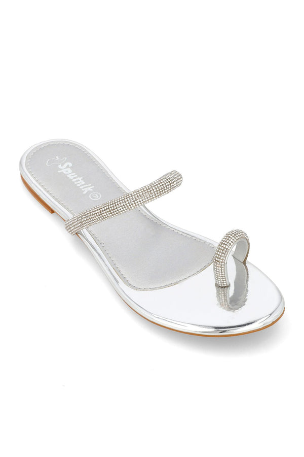 SPUTNIK Silver Flat Slipper H02143/010