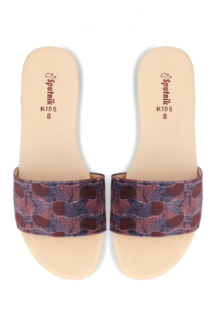 SPUTNIK Brown Multi Flat Slipper H02911/451