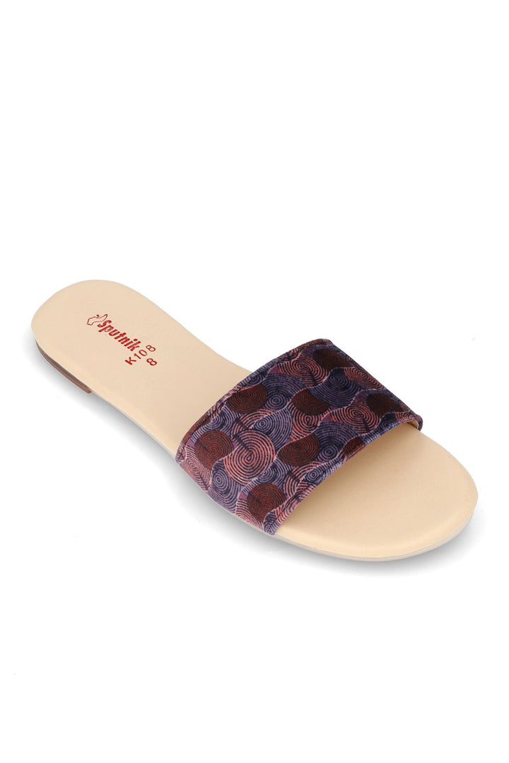 SPUTNIK Brown Multi Flat Slipper H02911/451