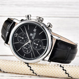 Benyar Black Dial Chronograph Strap Watch