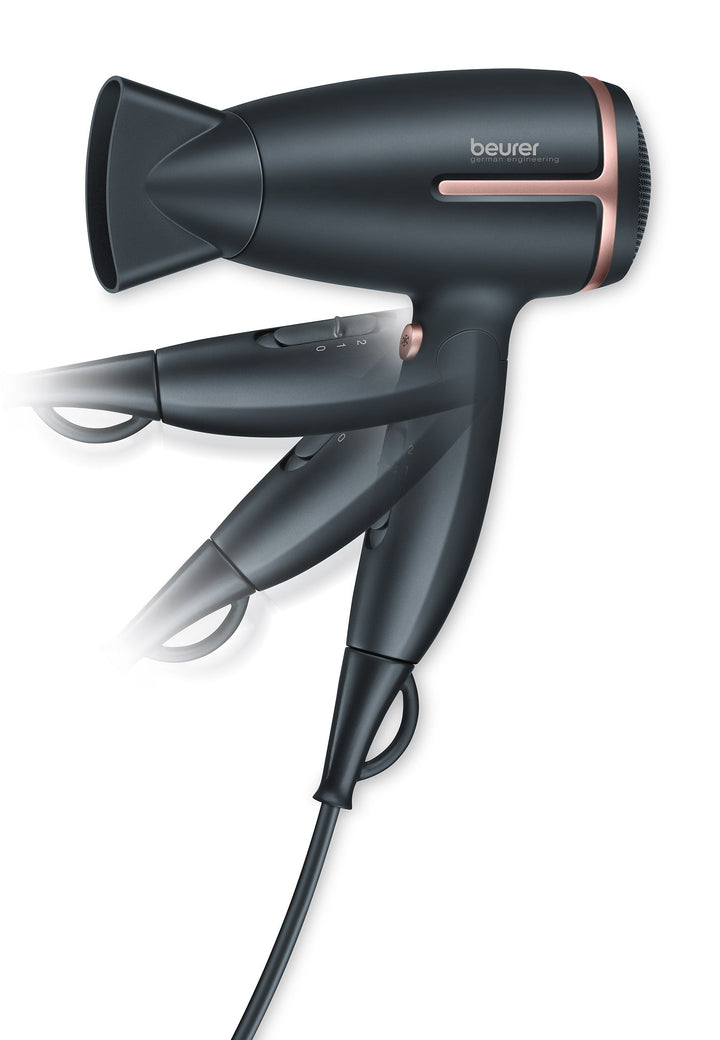 Beurer- Travel hair dryer – Handy size ideal for traveling – Soft touch surface – 1200/1600W