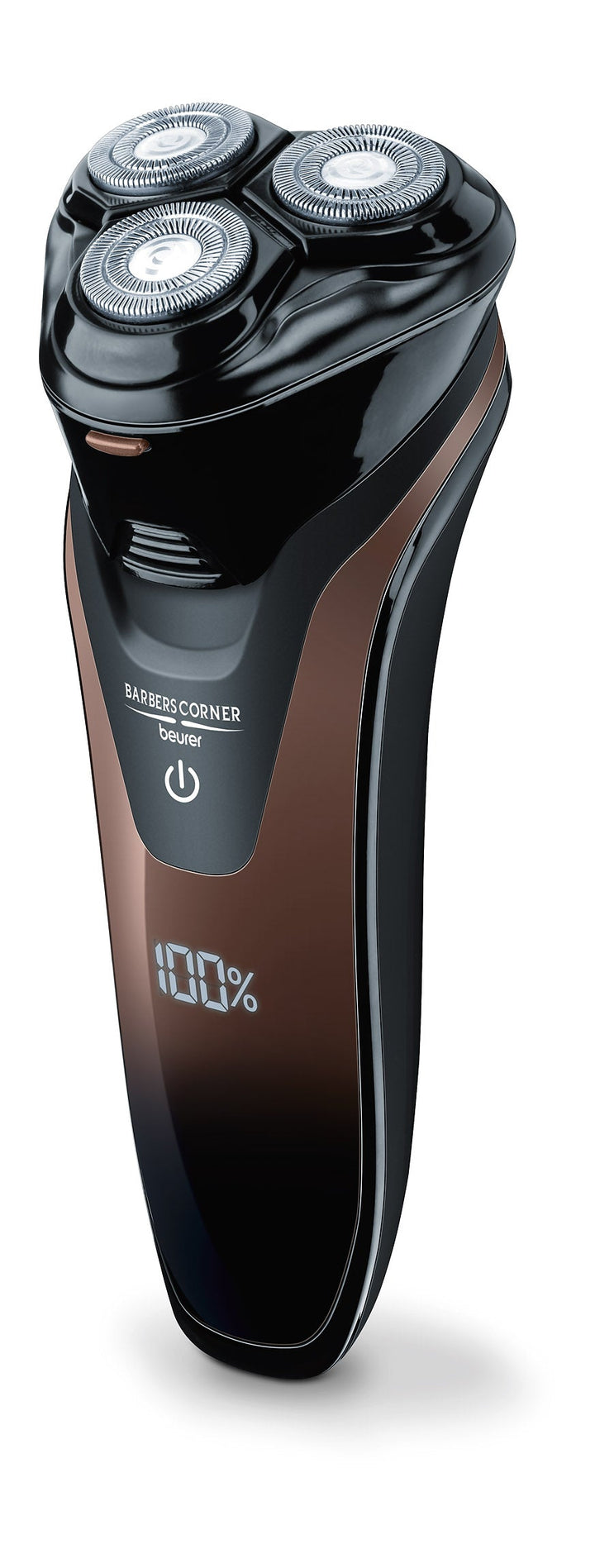 Beurer- Rotary Shaver. 3 spring loaded dual-ring shaver head. Additional 2-in-1 beard styler