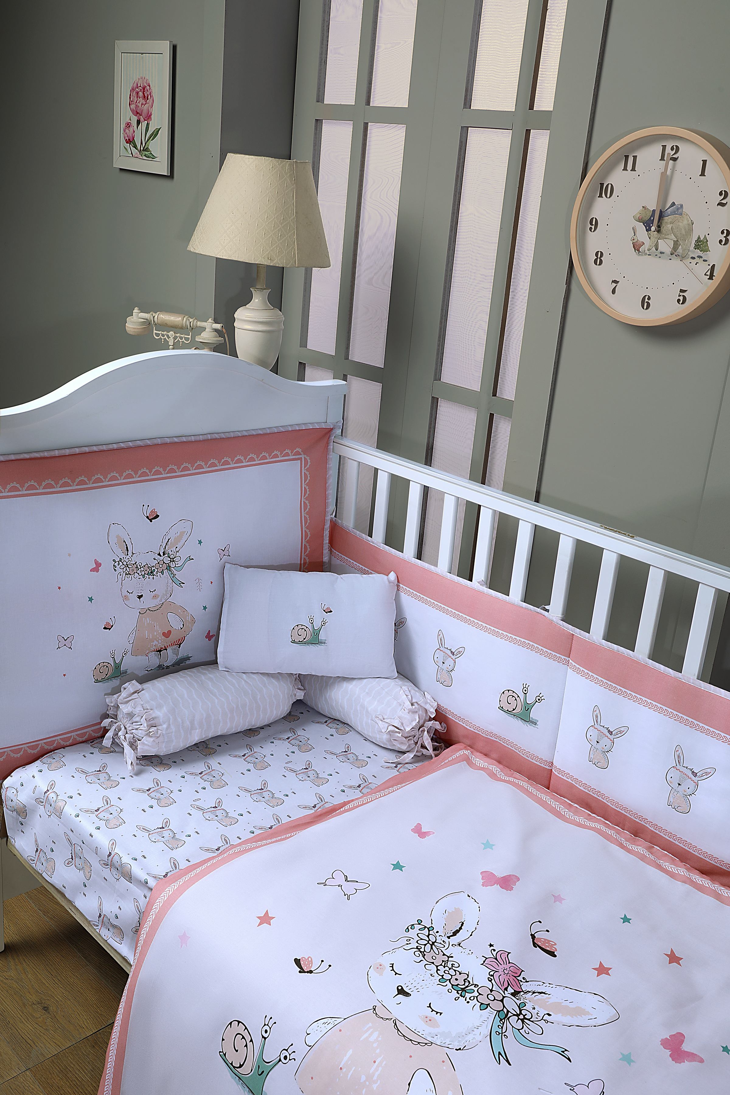 Sapphire Bunny Baby Cot