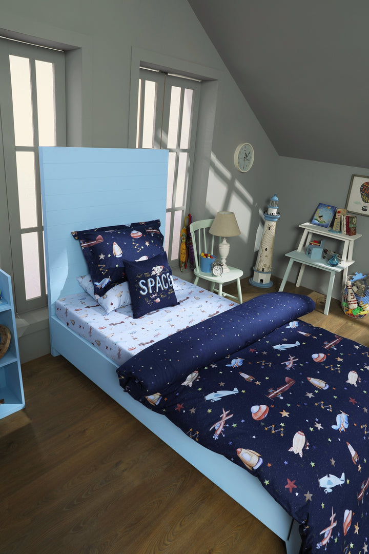 Sapphire Galaxy Space Star - Quilt Cover