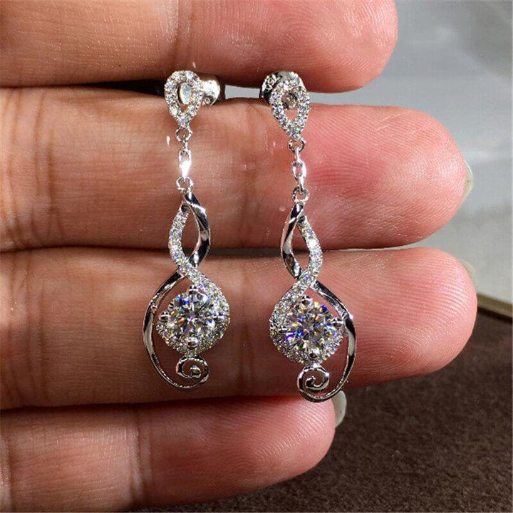 Zardi- Silver Plated - Drop earring For Women - Silver - AE132