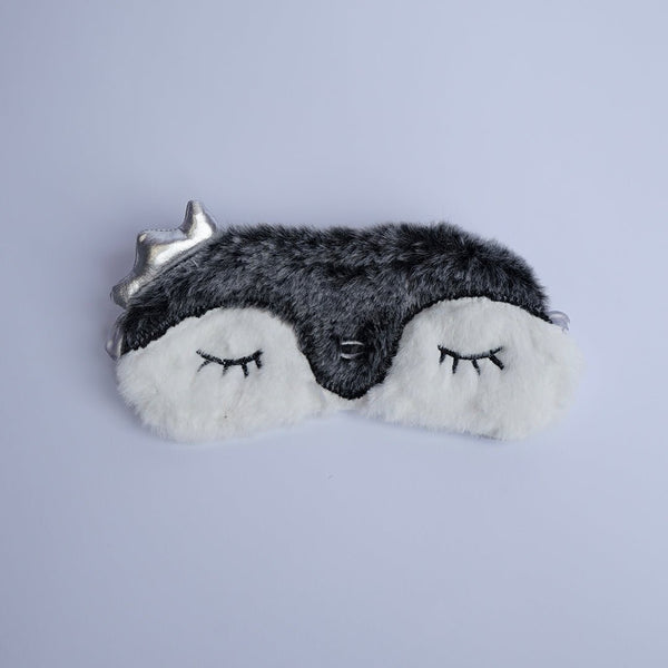 Cute Eye Mask for Sleeping White & Grey