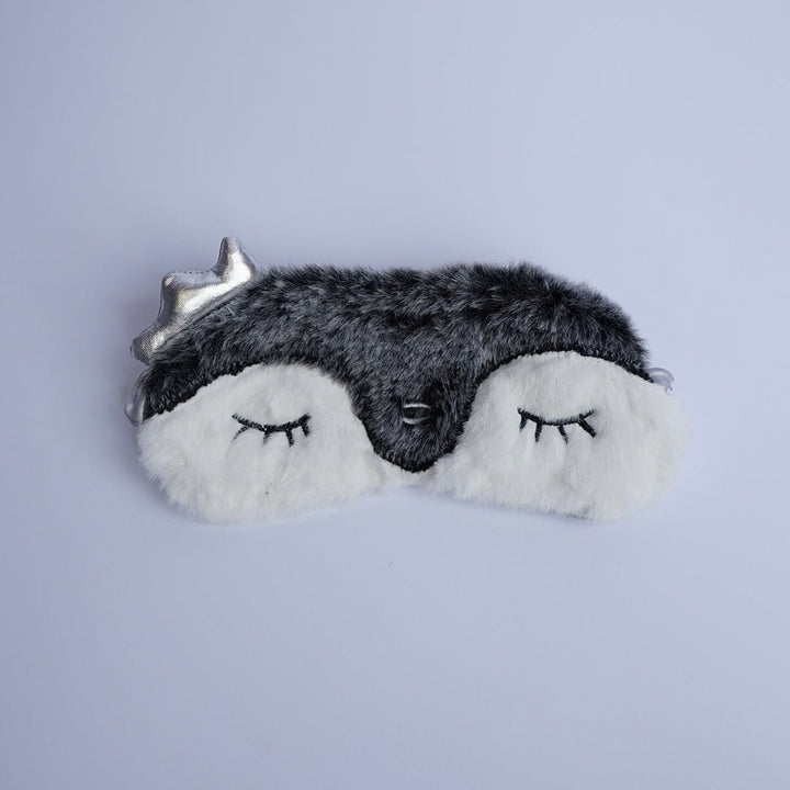 Cute Eye Mask for Sleeping White & Grey