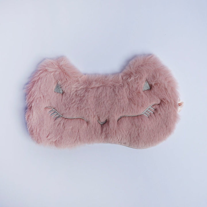 Eye Mask - Pink Cat - Satin