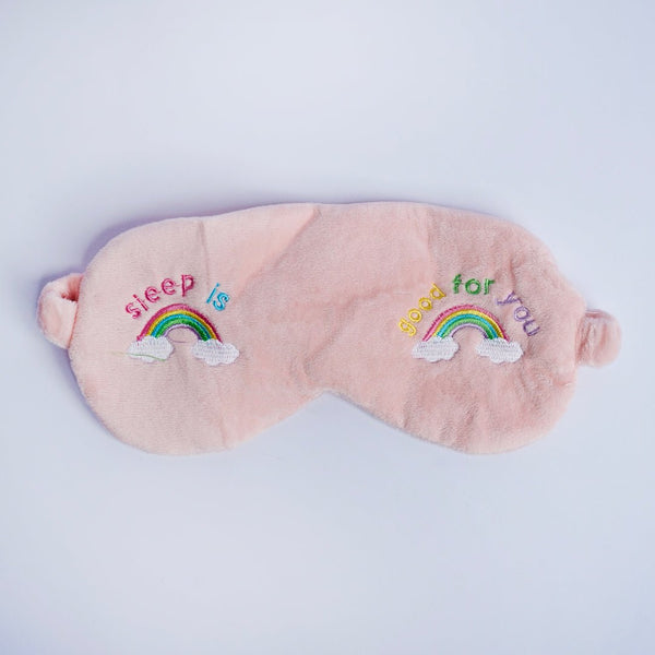 Pink Plush Eye Cover Sleep Mask