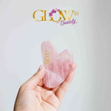 Glow Beauty Rose Quartz Stone – Gua Sha Facial Tool