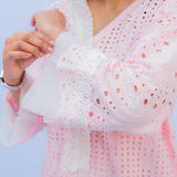 Naaz Couture - Baby Pink Chikan Shirt