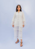 Naaz Couture- White Chikan Shirt