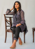 Naaz Couture - Esmeray- Monochromatic (B&W) Organza 2-pc Suit with Slip