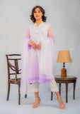 Naaz Couture - Yaleh- Lilac Ombre Organza 2-pc Suit with Slip