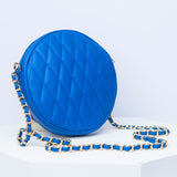 VYBE - Round quilted Bag - Royal Blue