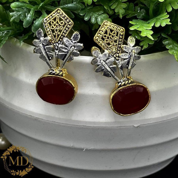 Medallion Dusk- Tidbits Red Earrings