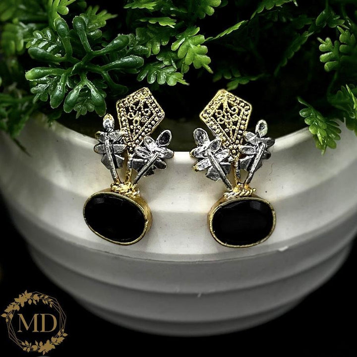 Medallion Dusk- Tidbits Black Earrings