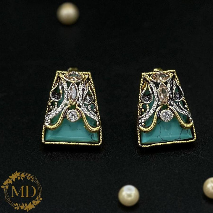 Medallion Dusk- Aqua Melodious Earrings