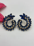Garnet Lane Blingy Ear Wreath Earrings Blue