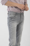 Slim Straight Denim Jeans – Lt Gray Pants Weave Wardrobe