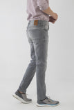 Slim Straight Denim Jeans – Lt Gray Pants Weave Wardrobe