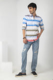 Weave Wardrobe-Mens Multi Bold Stripe Casual Shirt
