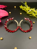 Copy of Garnet Lane- Spiral Crystal Stone Earrings	RED