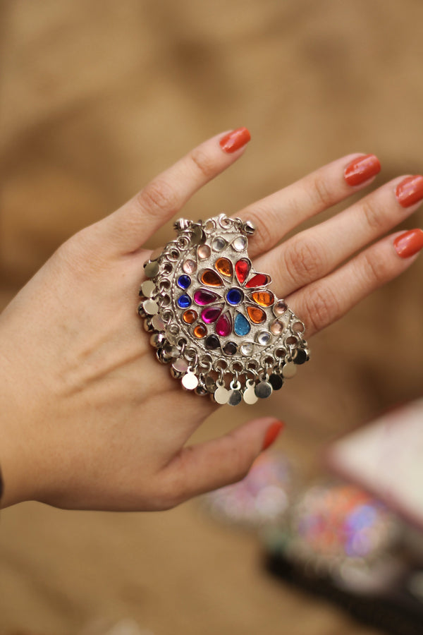 Tassel Chandbali Ring