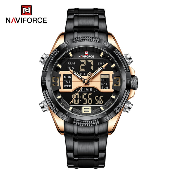 NAVIFORCE- Dual Time Exclusive Edition Black Gold