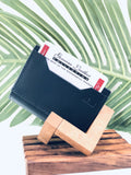 Querro Leather- Card Holder - Navy Blue