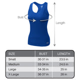 Flush Fashion - Women's Tank Top Ribbed Yoga Racerback Long Tight Fit Gym Shirt Activewear Clothes NavyBlue