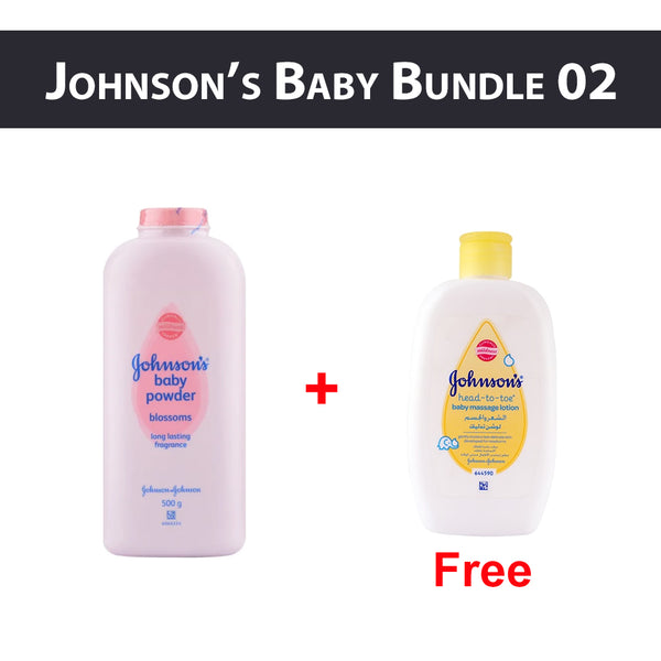 Buy One Johnson's Baby Blossoms Powder, 500g & Get Johnson's Htt Massage Lotion, 200ml Free