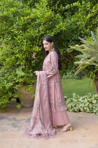 Kinara Digital Printed Dhanak with Sequins Embriodered Alternate Head &Two Side Scalloped Embroidered Border on Dhanak Duppata KIN-010