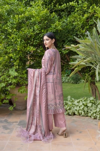 Kinara Digital Printed Dhanak with Sequins Embriodered Alternate Head &Two Side Scalloped Embroidered Border on Dhanak Duppata KIN-010