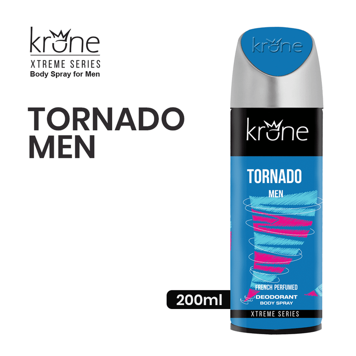 Krone- Tornado Men Deodorant Body Spray, Xtreme Series, 200ml