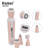 Kemei- KM-3024 Rechargeable Women Skin Shaver Suit 4 IN 1