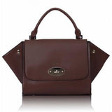 Silk Avenue - LS0068A Brown Flap Satchel by Silk Avenue priced at #price# | Bagallery Deals