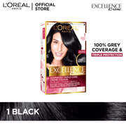 L'Oreal- Paris Excellence Creme - 1 Black Hair Color