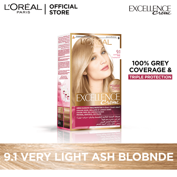LOreal Paris Excellence Creme 9.1 Very Light Ash Blonde