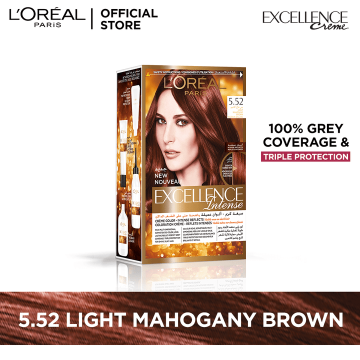 L'Oreal Paris Excellence Intense 5.52 Light Mahogany Brown