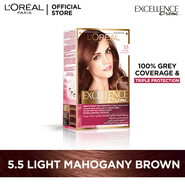 L'Oreal Paris Excellence Creme 5.5 Light Mahogany Brown