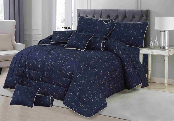 RUCHE - Lapis Lazuli - 10 Piece Comforter Set