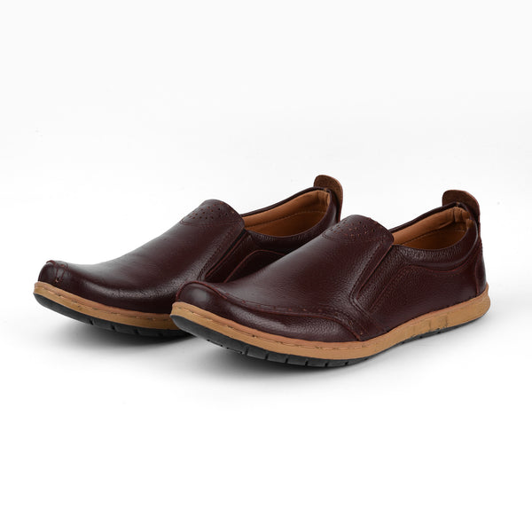 VYBE - Patterned Brown Casual Shoes