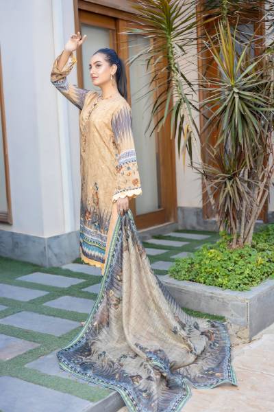 Maya Digital Printed Sequins Chikankari viscose with Digital Printed fancy Sequins Duppata MAY-010