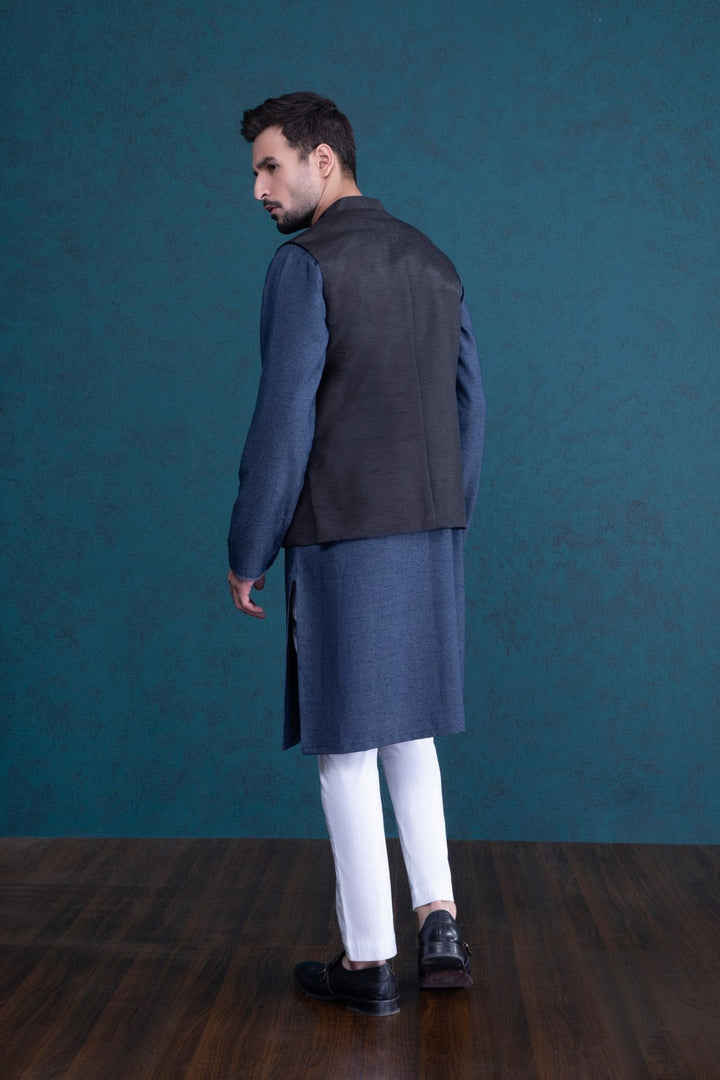 Sapphire Raw Silk Waistcoat