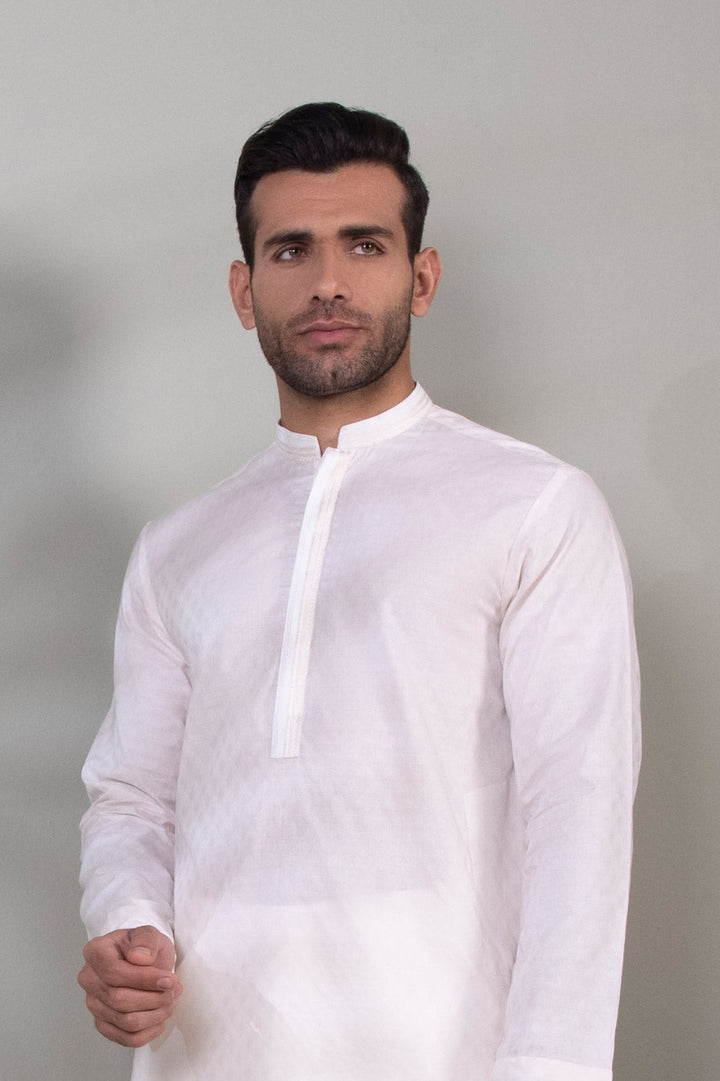 Sapphire- Embroidered Jacquard Kurta