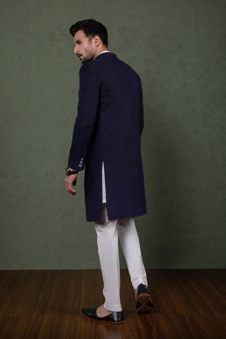 Sapphire- Embroidered Jamawar Sherwani