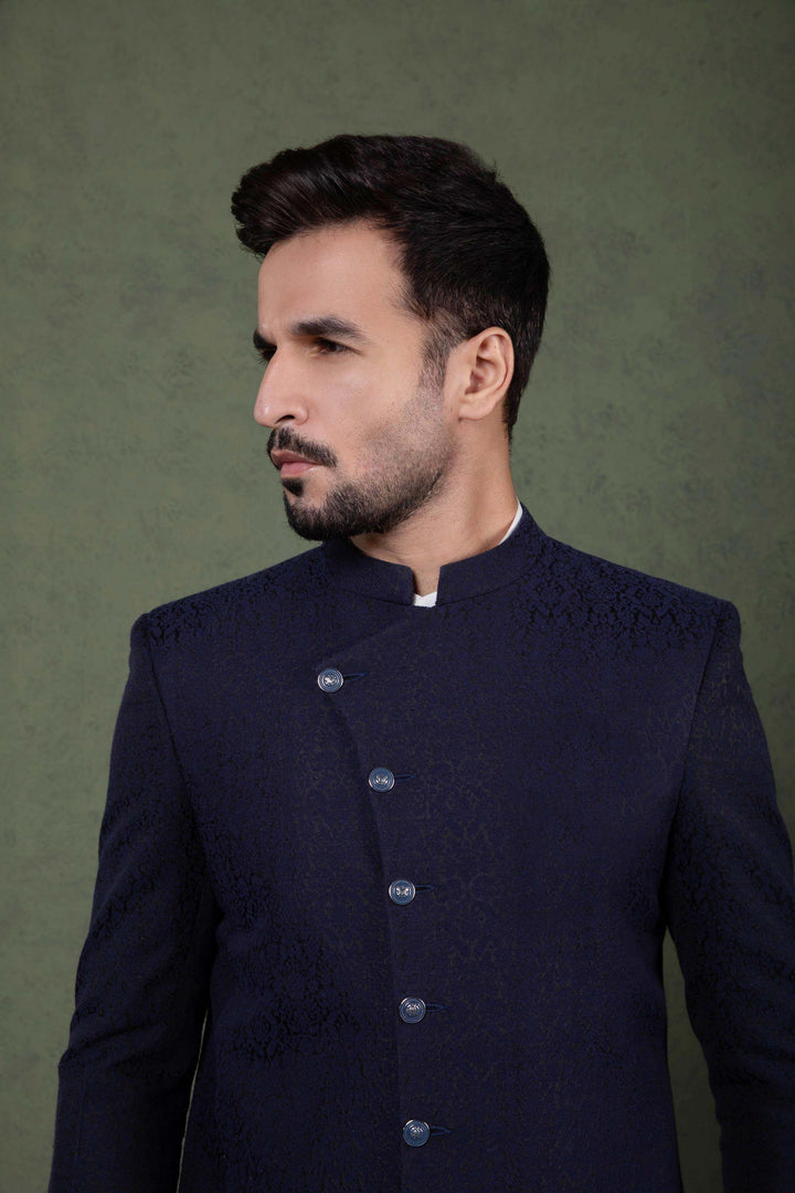 Sapphire- Embroidered Jamawar Sherwani