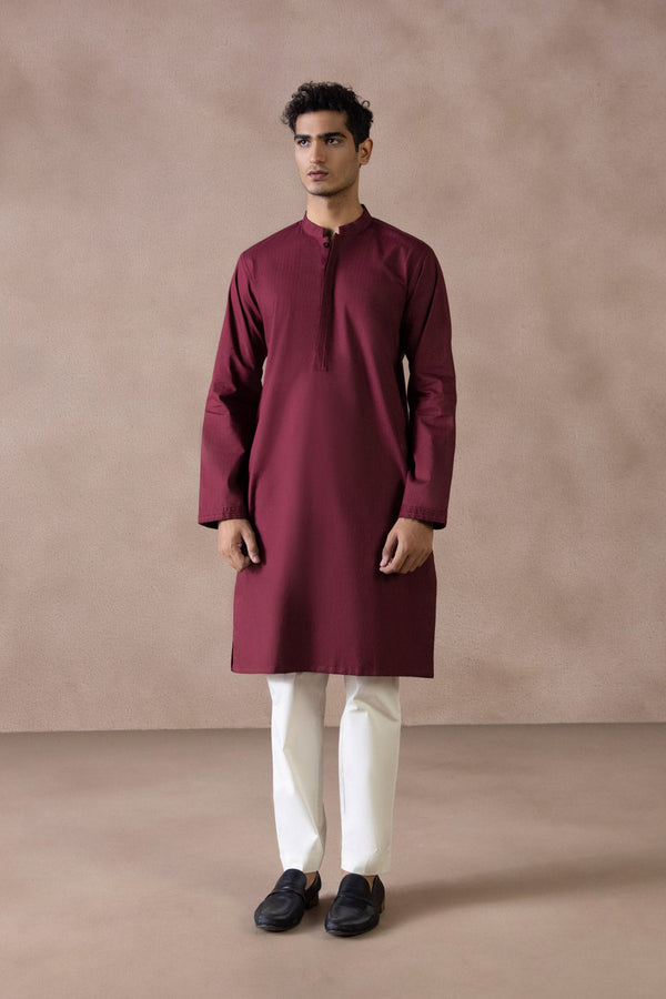 Sapphire- Embroidered Cotton Jacquard Kurta