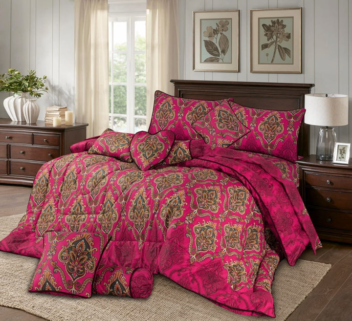 RUCHE - Madder Lake - 10 Piece Comforter Set